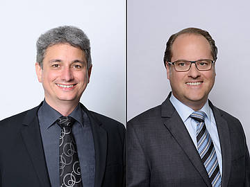Porträt Prof. Dr.-Ing. Dirk Ostermayer (li.) und Prof. Dr. Michael Schneider (re.)