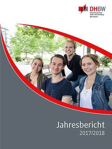 Cover des Jahresberichts der DHBW Mannheim für die Jahre 2017 und 2018.