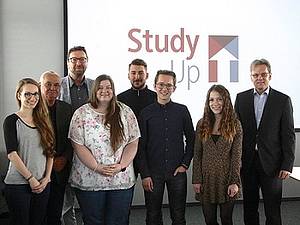 Projektteam des Studierendenprojekts StudyUp in der Studienrichtung Digitale Medien - Mediapublishing und Gestaltung der DHBW Mannheim