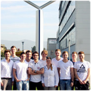 Die Teammitglieder des Projetks DANTE am Campus der DHBW Mannheim.