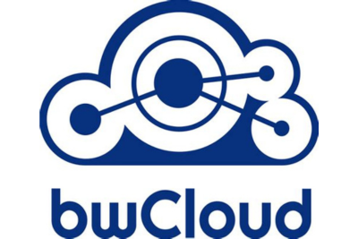 Logo bwCloud blau auf weißem Hintergrund
